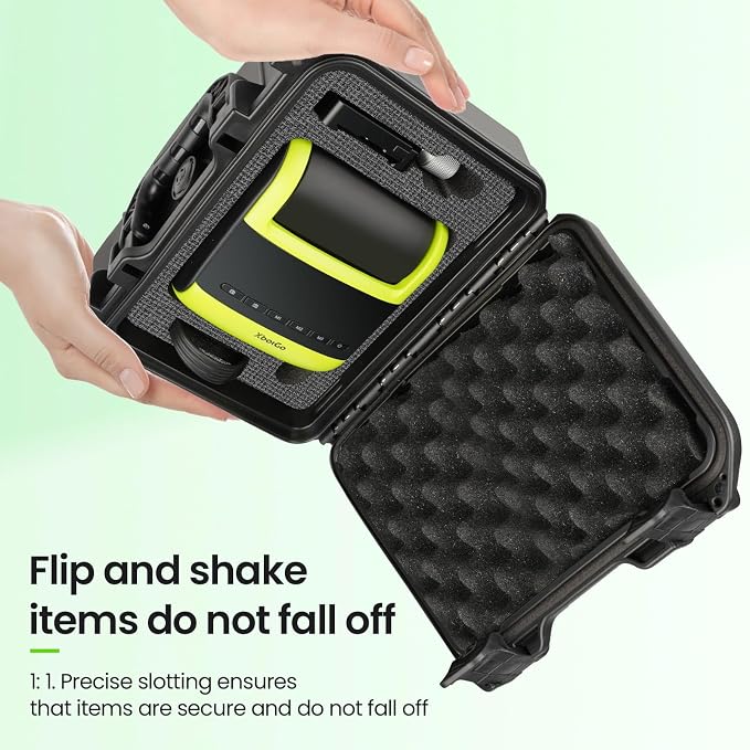 sarlar for XbotGo Falcon Hard Shell Case, Waterproof Protective Carrying Box with Custom Foam Insert for AI Action Camera and Quick Release Plate, Shockproof Travel Organizer, Lightweight and Durable - Image 3