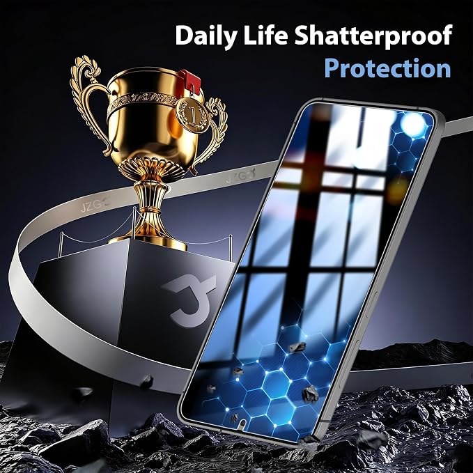 2+2 Pack for S24 Privacy Screen Protector | Ultrasonic Fingerprint Unlocking, Easy installation, Anti Spy, 9H Hardness Glass, Camera Lens Protector - Image 4