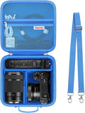 Carrying Case for Sony Alpha ZV-E10/ ZV-E10 II/ZV-E1/ a6400/ a6700/ a6100/ a6000/ a6500/ a6600 Digital Camera, Vlog Camera Kit Storage Holder Fits Tripod, Lens, LED Video Light, Battery, Blue by Supmay