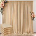 20 ft x 8 ft Thick Champagne Backdrop Curtain for Wedding Parties, 4 Panels 5 ft x 8 ft Wrinkle Free Polyester Champagne Photography Backdrop Drapes, Birthday Party Home Decoration Supplies by Outpain