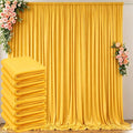 40 ft x 10 ft Wrinkle Free Yellow Backdrop Curtain for Parties, Ginger Polyester Photo Backdrop Drapes,Thick Background 8 Panels 5ft x 10ft for Baby Shower Wedding Birthday Party Backdrop Stand by Outpain