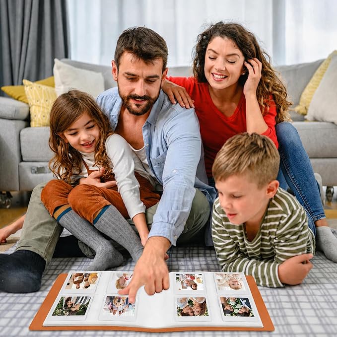 320-Pocket Photo Album for Polaroid 2x3" & Instax Mini Photos, Brown | Gift-Ready Packaging, Beautiful Photo Book, Safely Keep Your Wedding-Anniversary-Birthday-Travel Memories or Mini Cards - Image 8