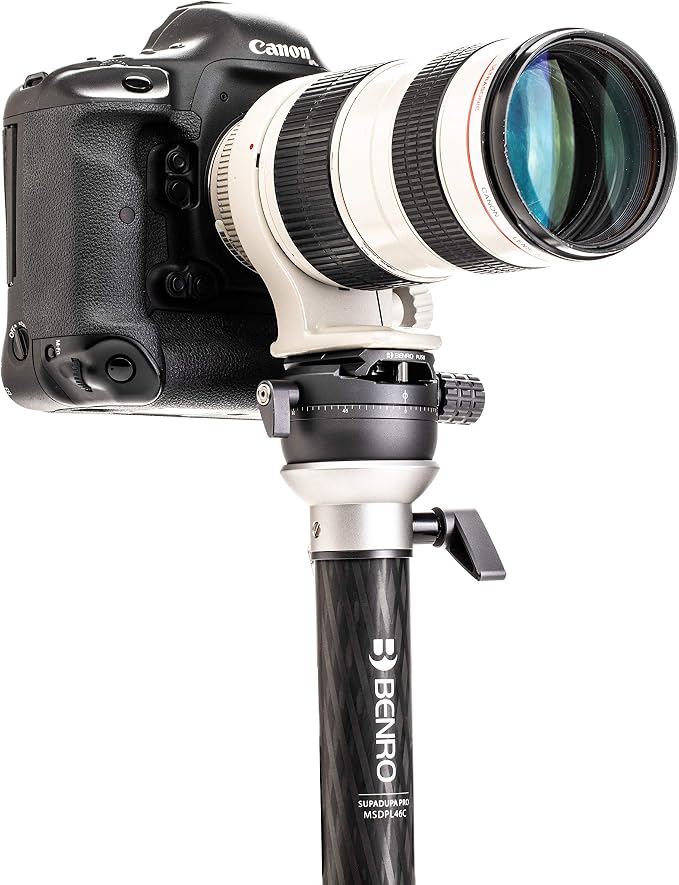 Benro SupaDupa Carbon Fiber Monopod – Lightweight 6-Section Professional Camera & Video Monopod with Leveling Pan Base, Twist Locks, and Reversible Mount for DSLR, Mirrorless & Camcorders (MSDPL46C) - Image 4