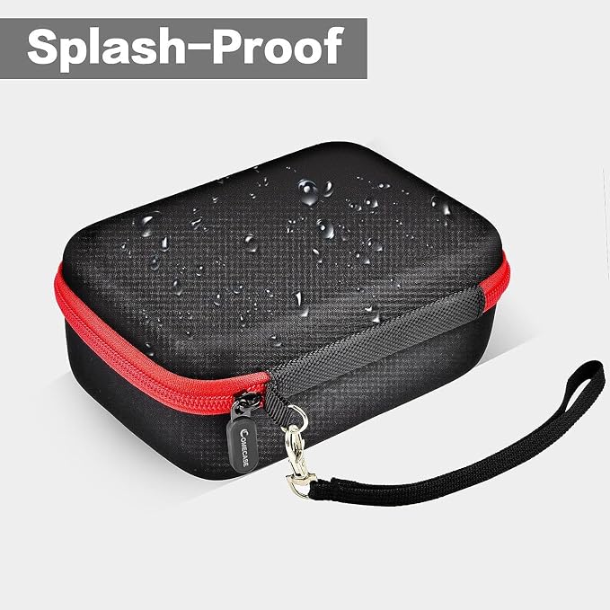 Comecase USB Flash Drive Case, Holds 44 USB Drives and 9 SD Cards | Pre-Cut Foam Fits Mixed Drive Sizes Flash Drive; EVA Shell Protects Data on the Go, Black+Red Zipper, Large, Case Only - Image 5