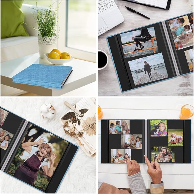Zesthouse Photo Album Self Adhesive Pages, 60 Pages Magnetic Scrapbook Albums with Sticky Page, Photos Album Holds 8x10 & 5X7 & 4x6 & 6x8 & 3x5, Large Picture Book Ideal Gift for Family Wedding Baby - Image 6