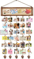 Bikoney Collage Picture Frame with Bulletin Board - Carbonized Black | Rustic Wood Polaroid Display Board with 30 Clips & 6 Pushpins, Cork Bulletin Board for Room Decor by Bikoney