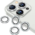 AGVEE 3+3 6 Pack for iPhone 13 Pro & Max Camera Lens Protector Cover | Individual Bling Diamond & Bling Glitter Sparkle Cute Gem Metal Ring, 9H Tempered HD Glass by AGVEE
