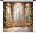 Kate Flower Wall Backdrops for Photography Arch Photo Background Window Curtain Wedding Photo Prop, 8x8ft by KateBackdropforPhotography
