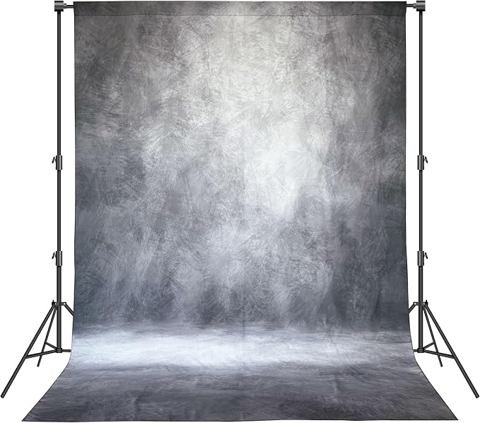 Abstract Photography Backdrop for Photoshoot 8x10ft,Grey,No Stand | Professional,Polyester Fabric,Roller Pocket on Top,Vintage Portrait Photo Props Booth Background,Photoshoot Studio by Haboke