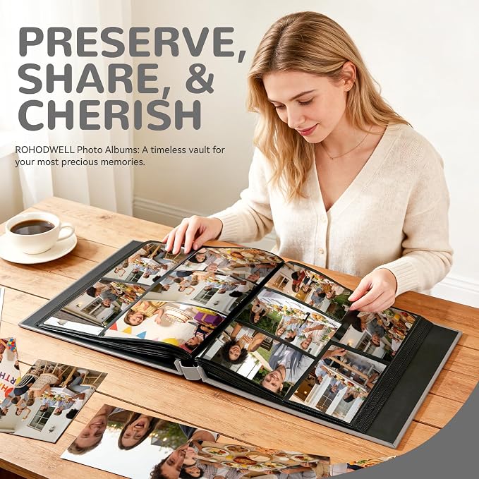 Photo Album 4x6 600 Pockets Photos, Large Capacity Leather Cover Photo Book | Slip-In Horizontal & Vertical Pockets Acid-Free Waterproof Picture Albums Great for Family Baby Wedding Holiday & Anniversary - Image 9