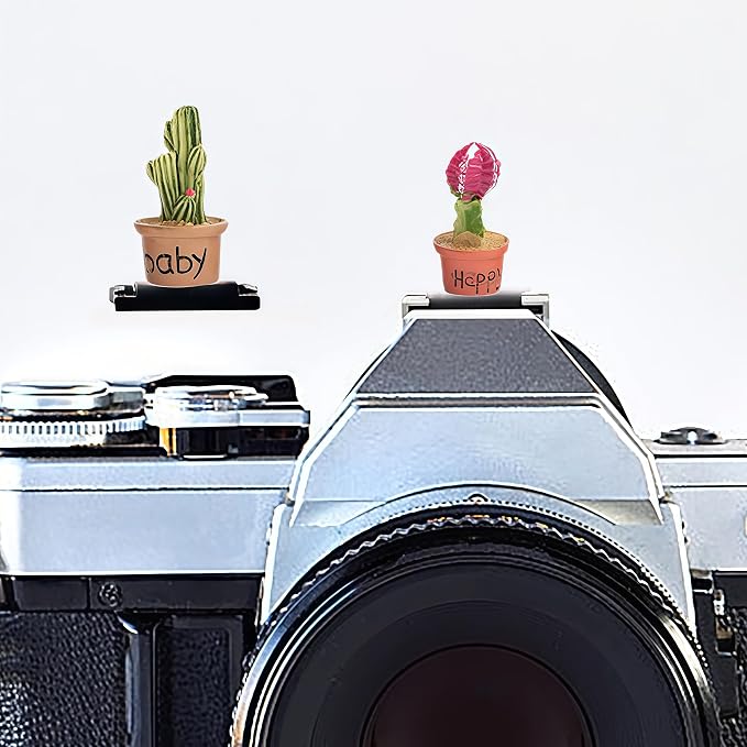 Camera Hot Shoe Cover, Cartoon Hot Shoe Cap, Hot Shoe Protector Compatible with Sony Fujifilm Fuji Canon Nikon Pentax Leical Panasonic (2pcs Happy Baby) by MENGSOOD