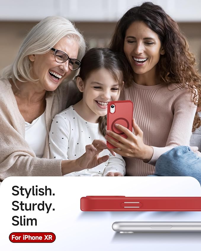 LeYi for iPhone-XR Phone Case Red with Screen Protector X2 + Camera Cover X2:[ MagSafe Compatible] Magnetic Cases for i Phone 10 iphoneXR Military Grade Protective Slim Matte Funda para 10XR, Red - Image 6