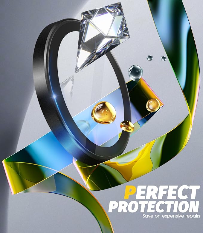 Orzero (2 Sets) Camera Lens Protector Compatible for Samsung Galaxy S25 Edge, Protector de Cámera One-Step Installation Tray Individual Matte Alloy Metal Ring Glass Case Friendly - Black - Image 6