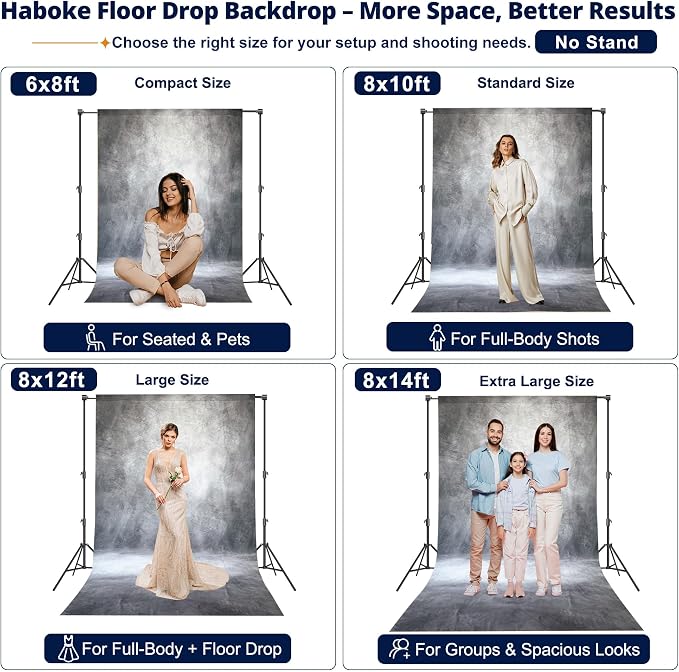 Abstract Photography Backdrop for Photoshoot 8x12ft,Grey,No Stand | Professional,Polyester Fabric,Roller Pocket on Top,Vintage Portrait Photo Props Booth Background,Photoshoot Studio - Image 3