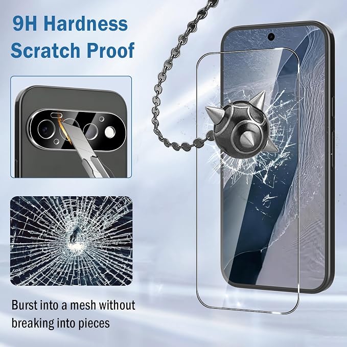 2+2 Pack for Google Pixel 11 Pro 6.3”Screen Protector & Camera Lens Protector,with Alignment Frame，9H Tempered Glass Film,HD Clear Scratch Resistant,Bubble-Free - Image 5