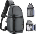 K&F CONCEPT Camera Sling Bag, Compact Crossbody Backpack, 10L | Fits Mirrorless & Small DSLR. Water-Repellent Twill Fabric. 5 Removable Dividers. Adjustable Strap 20.5–39.8 in. BS11 by KFCONCEPT