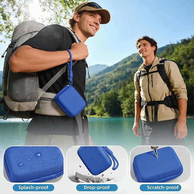 Digital Camera Case for CAMKORY/KODAK PIXPRO FZ45/FZ55/Canon IXUS 285 HS/AbergBest/Sony DSCW800/DSCW830 - Small Travel Compact Camera Holder with Mesh Pocket for SD Card & Accessories (Royal Blue) - Image 6