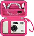 Canboc Carrying Case for KODAK EC35/ KODAK EKTAR H35 Film Camera, Rosered | For H35N/ KODAK Snapic A1 Camera, H35/ EC35 Film Camera Bag, Zipper Mesh Pocket fits Batteries, Cable, Case Only by Canboc