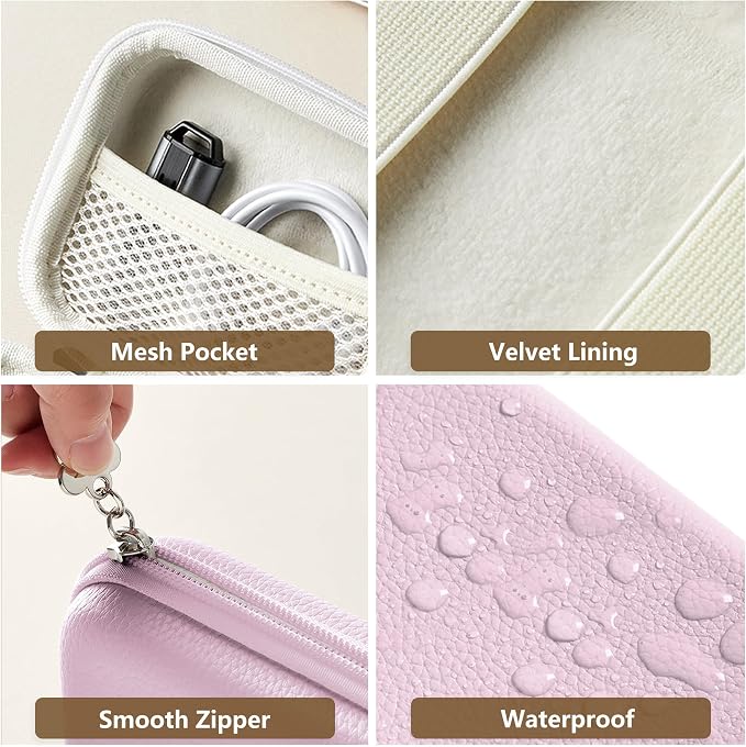 Digital Camera Case for KODAK PIXPRO FZ55/FZ45, Case Only, Purple | Fits CAMKORY DC403 and Canon PowerShot ELPH 360 HS Compact Digital Cameras, Small Hard Shell Camera Pouch with Mesh Pocket - Image 6