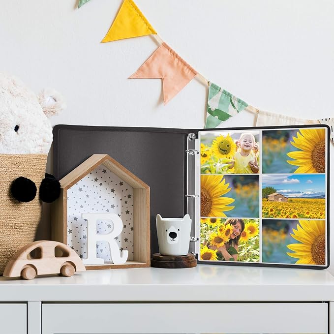 Dunwell 12x12 Scrapbook Page Protectors - 4x6 Photo Sleeves for 3 Ring Binder, 4x6 Photo Album Pages (25-Pack, Horizontal), Holds 300 Pictures, Scrapbooking Refill Sleeves, Fits Pioneer & WRMK Albums - Image 6