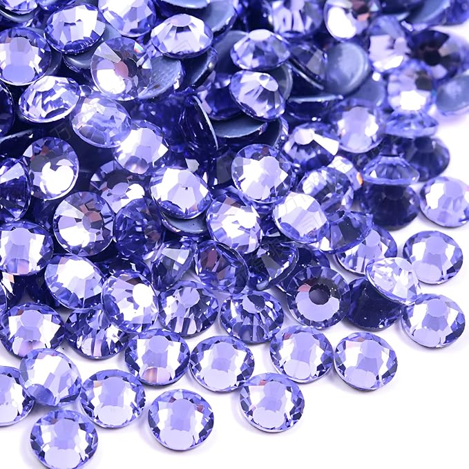 Jollin Hotfix Rhinestones Flatback Crystal Gems 4mm SS16, Lt Violet | 1440pcs Hot Fix Crystals Glass Rhinestones for Bedazzling, Crafting, Clothes, Shoes & Accessories DIY Decoration by Jollin