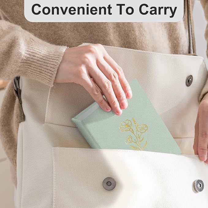 Holoary Photo Album 4x6 100 Photos, 100 Pockets 4”x6” Picture Album, Linen Fabric Cover Picture Book for Photos with Writing Area, 4x6 Photo Albums for Family Weddings Travel Memories(Sage) - Image 7