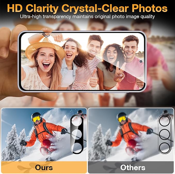 for Samsung Galaxy A36 5G Screen Protector & Camera Lens Protector | 2+2 Pack, Ultra HD Tempered Glass, Case Friendly, Anti-Fingerprint, Anti-Scratch, Bubble Free, with Easy Installation Frame - Image 4