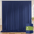 20ftx10ft Wrinkle Free Navy Blue Backdrop Curtains for Parties, 4 Panels 5x10ft Silky Polyester Photo Backdrop Drapes for Wedding Birthday Graduation Photography Background Stand by ENJOYYOURPARTY