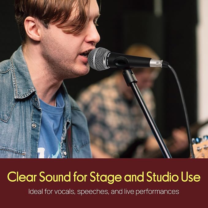 Pyle Microphone, Dynamic Cardioid, XLR Cable Included, Unidirectional, Rugged Construction, Built-in Pop Filter, Perfect for Stage & Studio, High Gain, Ultra-Wide Frequency Response, 15ft Cable - Image 7
