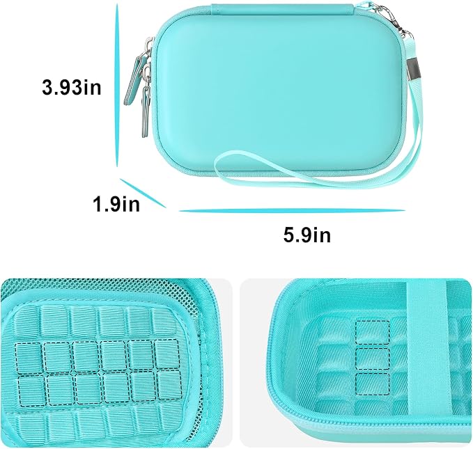 Canboc Hard Case for HP Sprocket Portable 2x3 Inch Instant Photo Printer | Zipper Mesh Pocket fits Photo Paper and Cable, Green - Image 4