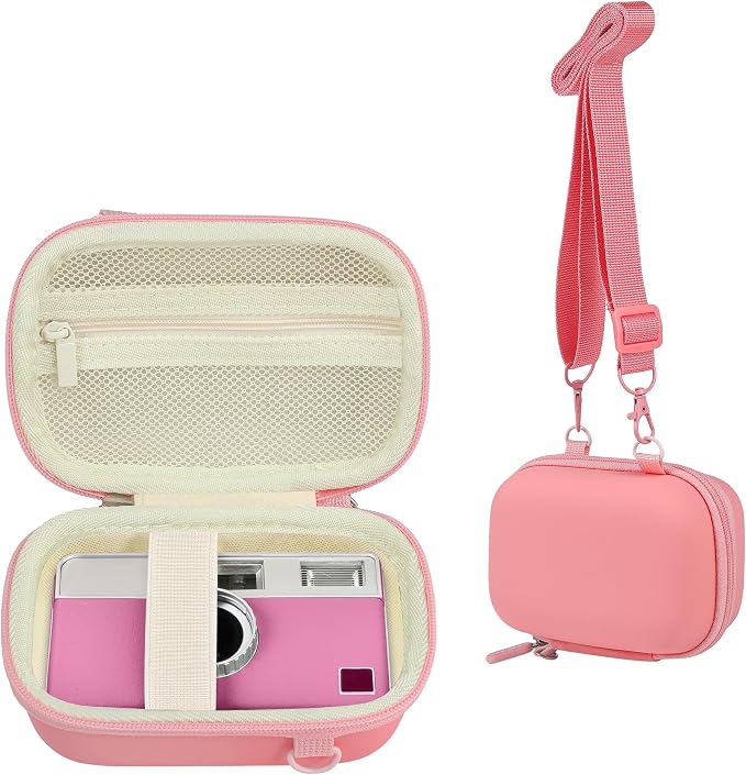 Leayjeen Hard EVA Case for KODAK EKTAR H35 H35N Film Camera - Pink | Compatible with KODAK Ultra F9/M35/M38/RETO/Paper Shoot 35mm Camera, EVA Hard Shell, Fits Film Rolls (Case Only) by Leayjeen