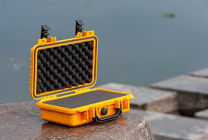 MEIJIA Portable All Weather Waterproof Protective Hard Case, Small Camera Case,Dry Case with Customizable Foam,Fit Use of Drones, Camera,Equipments, 11.65 ”x8.35”x3.78” - Image 7
