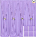 10 Panels Lavender Backdrop Curtain for Parties Wedding Wrinkle Free Light Purple Photo Curtains Backdrop Drapes Fabric Decoration for Baby Shower Photoshoot 50ft(W) x 10ft(H) by Tao-GePartyDecorations