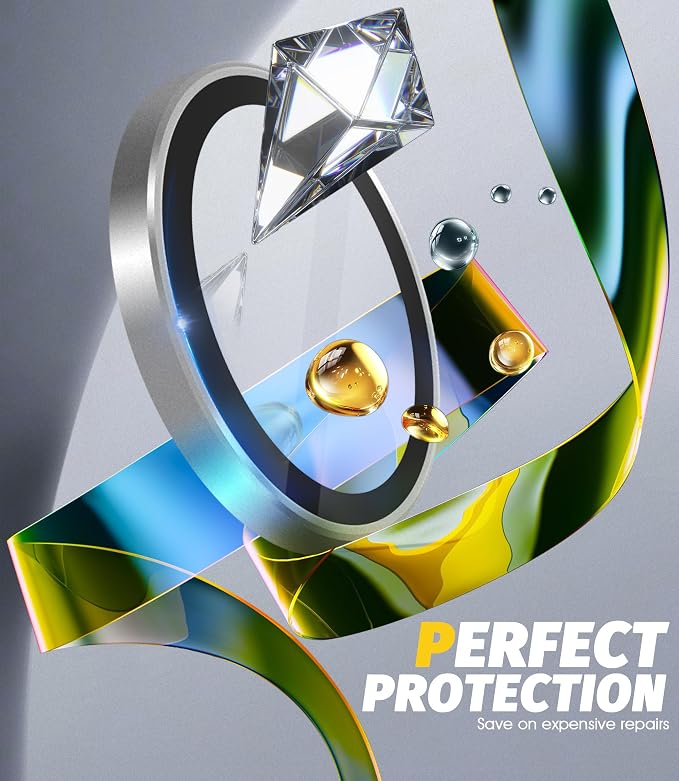 Orzero (2 Sets) Camera Lens Protector Compatible for Samsung Galaxy S25 Edge, Protector de Cámera One-Step Installation Tray Individual Matte Alloy Metal Ring Glass Case Friendly - Sliver - Image 6