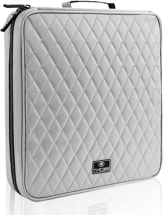 CD Case DVD Holder Storage: 160 Capacity DVD Cases Organizer Portable Wallet Storage - CD Plastic Protective Carrying Binder for Home Travel (Grey) by TIMCORR