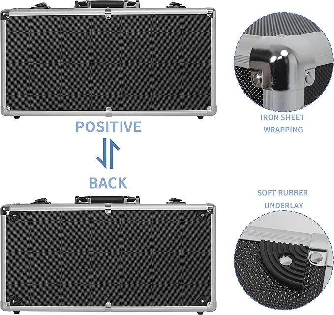 20 Inch Hard Carrying Case | Ideal for Wireless Mic System Storage & Camera Gear Transportation, Aluminum Alloy Sturdy Build, Customizable Pre-Diced Foam - Image 4