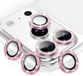 AGVEE 3+3 6 Pack for iPhone 17 Pro & Max Camera Lens Protector Cover | Individual Bling Diamond & Bling Glitter Sparkle Cute Gem Metal Ring, 9H Tempered HD Glass by AGVEE
