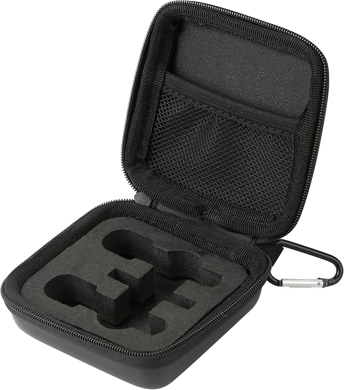 Hard Travel Carrying Mic Case Wireless Lavalier Microphone Case with 3 Slots for Wireless Lavalier Microphone Lapel Clip-on Mic by HanZhiQiang