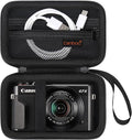 Canboc Camera Case for Canon PowerShot G7 X Mark III/ G7X Mark II, Black | For SX740/ SX730/ G7X3 Carrying Point and Shoot Camera Bag, Zipper Mesh Pocket fits USB Cable, Batteries by Canboc