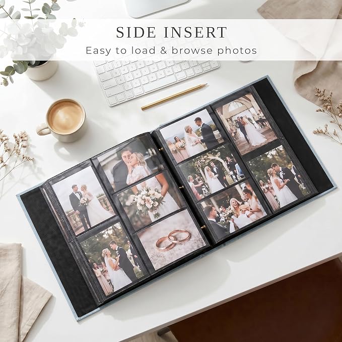 Beautiful Linen Photo Album For 4x6 Photos - Holds Up To 500 Pictures | Safely Stores Unique Memories - The Perfect Large Book for All Pictures of Treasured Family, Baby or Wedding Moments - Image 7