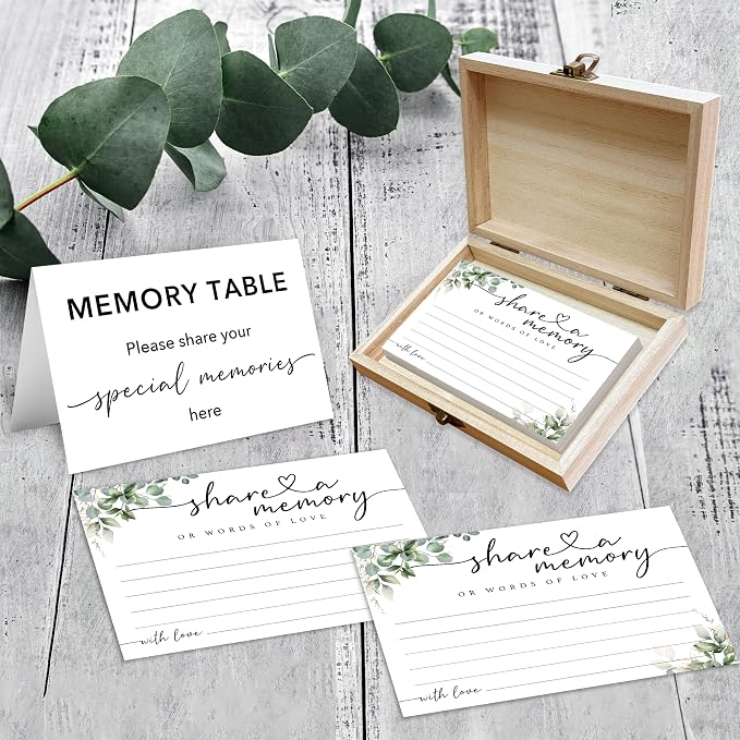 Share A Memory Card for Celebration Of Life - 50 Pcs Memorial Cards, Memory Box for Graduation Wedding, Funeral Keepsake for Celebration Of Life Decorations -A01 - Image 3