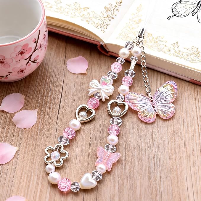 Beaded Camera Wrist Strap Cute Digital Camera Charm Lanyard, Phone Wristlet Charms, Phone Chain for Camera - Image 5