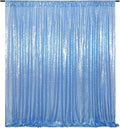 Poise3EHome Blue Sequin Backdrop,10FT x 10FT Sequin Photography Backdrop Curtain for Party Decoration, Baby Blue by Poise3EHome