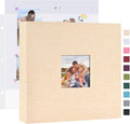 Mublalbum 10x10 Inch 3 Ring DIY Scrapbook Photo Album 40 Pages, Beige | 3 Ring Binder Scrapbook, Linen Cover, 20 Plastic Sleeves 40 Pages, Memory Book for Wedding, Baby, Family, DIY Projects by Mublalbum