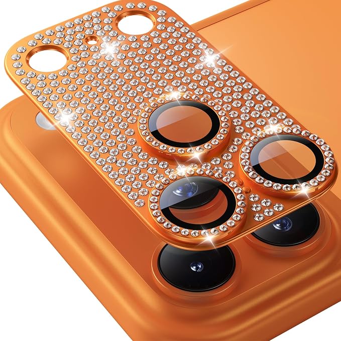 Hoerrye for iPhone 17 Pro Max Camera Lens Protector - Bling Diamond | Military Grade Protection, Keep Lens Original Design, 9H Tempered Glass Camera Cover Screen Protector by Hoerrye