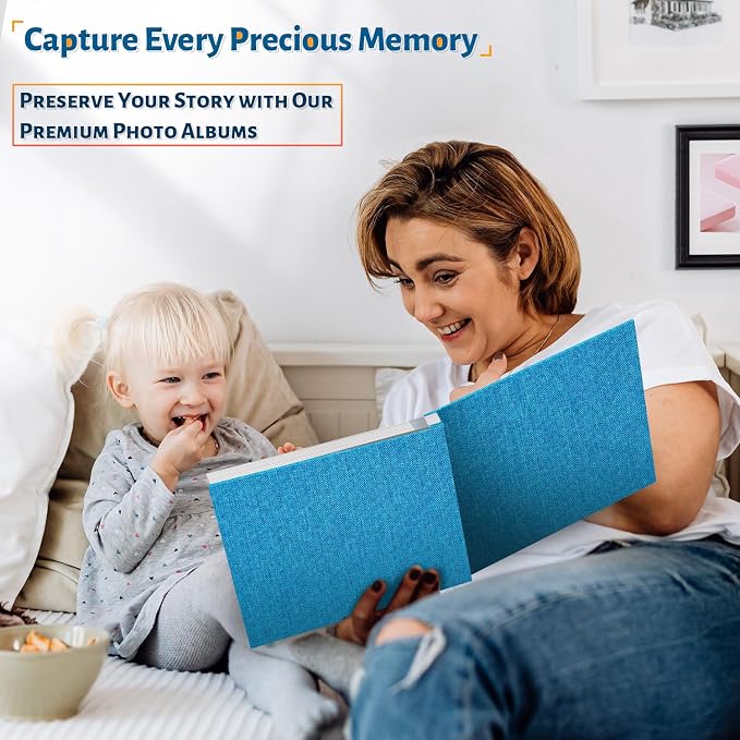 Artfeel Photo Album Self Adhesive Scrapbook,120 Pages Large Photo Book for 4x6,5x7,8x10 Pictures,DIY Album for Baby Wedding Family Travel Birthday,with Metallic Pen and Scraper - Image 6