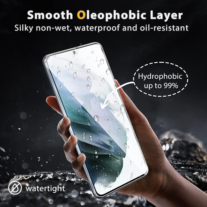 WILLONE 2+2 Pack for Samsung Galaxy S21 Plus Screen Protector | Camera Lens Protector, Case Friendly Tempered Glass Film, Fingerprint Unlock, HD Clear, Phone Case Fit - Image 5