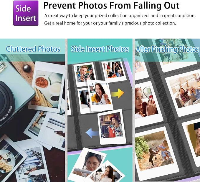 432-Pocket Photo Album for Fujifilm Instax Mini Instant 2x3'' Photos | Fits Polaroid Snap, PIC-300 ,Z2300 Camera, Mini Link Pinter, Photo Book for Birthday, Anniversary, Family Memories, Purple - Image 5