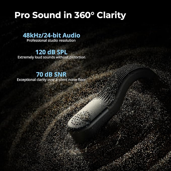 SmallRig S70 Wireless Mic (2 TX + 2 RX + Charging Case), Mini Lavalier Microphone for Phone/Camera Content Creation, Noise Cancelling for Vlog/TikTok/Interview etc. (Black) - Image 5