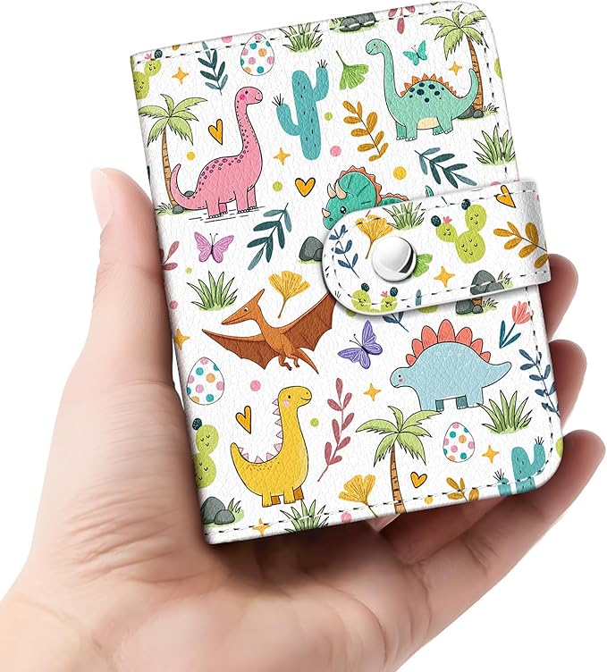 Dinosaur Small Photos Album for 2x3 Inch Films, 56 Pockets | Mini Cute Picture Book, Wallet Size, for Polaroid Fujifilm Instax Mini Instant Camera Printer, Kpop Photocard Binders Holders by Lebrocoli